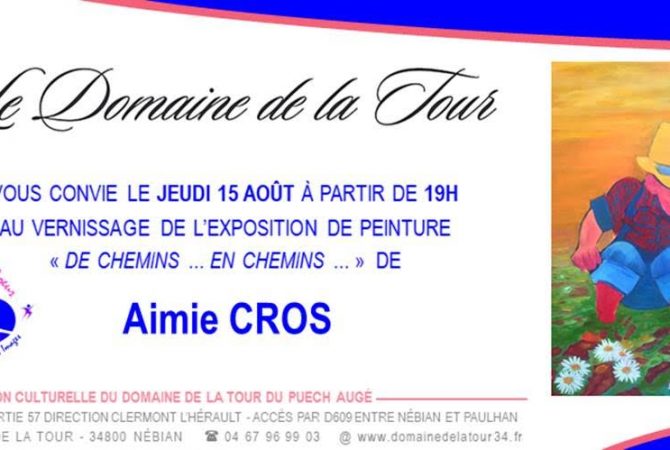 Vernissage le 15 août à 19h00