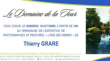Vernissage photographies et peintures de Thierry Grare le 18 octobre à 19h00