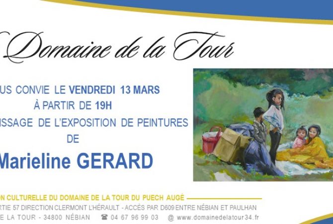 Vernissage des tableaux de Marieline Gérard le vendredi 13 mars à 19h