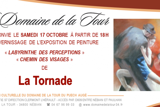 Vernissage le samedi 17 octobre 2020 à 18h00 avec la peintre La Tornade